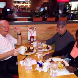 Gary, Bob and Marsye breakfast meeting before trip Gary, Bob and Marsye breakfast meeting before trip