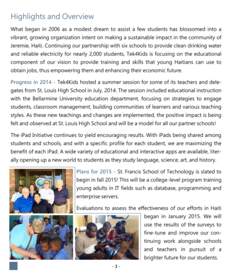 2014 annual reports page 4